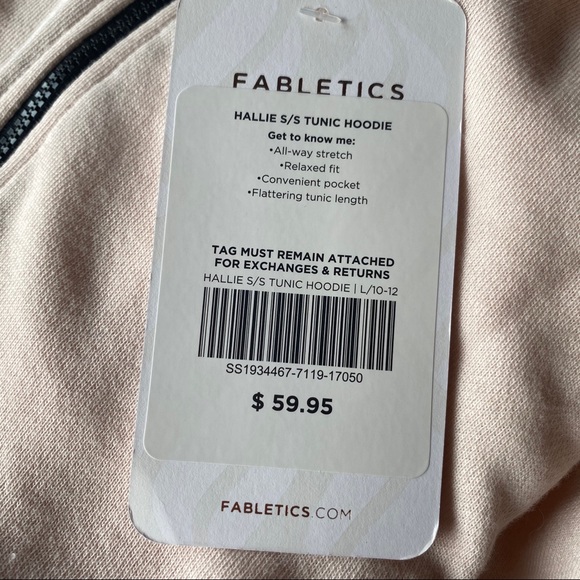 NEW Fabletics Hallie Shortsleeve Tunic Hoodie - Picture 9 of 9